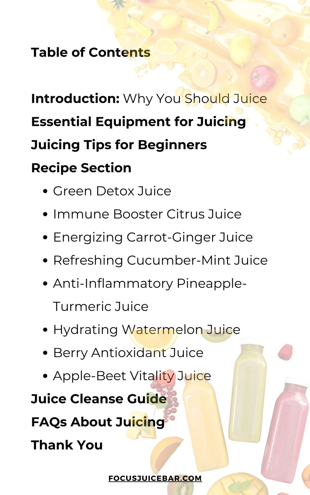 Easy Focus Juice Recipes